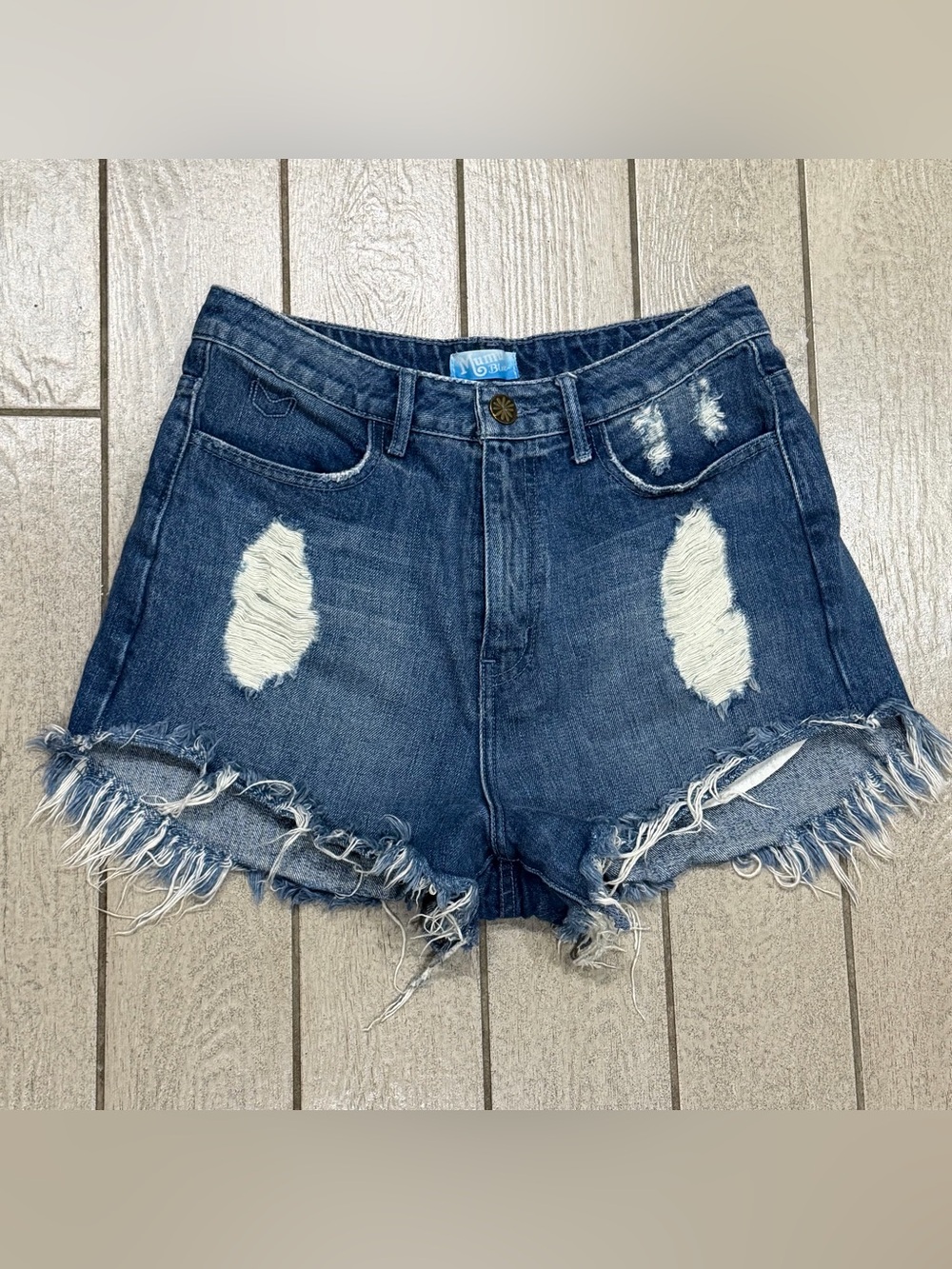 Show Me Your MuMu Frayed Denim Shorts